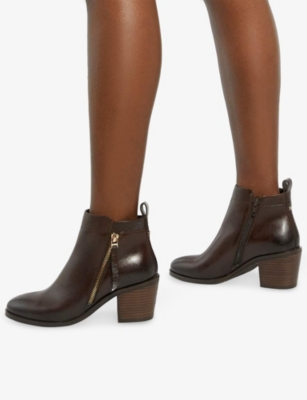DUNE: Paicing Leather Ankle Boots