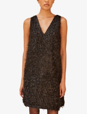 RO&ZO: Demi V-Neck Stretch-Woven Mini Dress