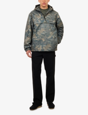 CARHARTT WIP: Embroidered-Logo Camouflage Shell Windbreaker Pullover