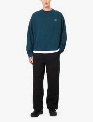 Carhartt Mens Deep Lagoon Vista Crewneck Cotton-jersey Sweatshirt In Blue