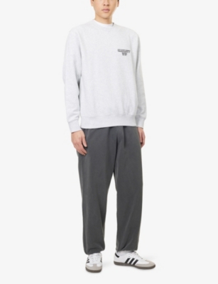 Carhartt Mens Black Vista Grand Tapered-leg Cotton-jersey Jogging Bottoms In Gray