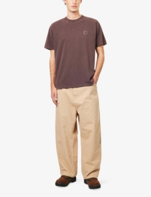 Carhartt Mens Palisander Vista Short-sleeves Cotton-jersey T-shirt In Brown