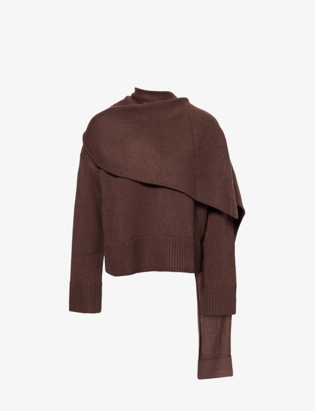 Elson Round-Neck Wool and Cashmere-Blend Scarf Jumper