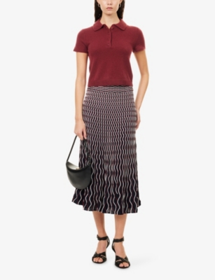 SIMKHAI: Twila Short-Sleeve Cashmere Polo Jumper