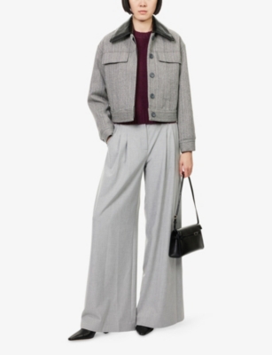 SIMKHAI: Clayton Wide-Leg Stretch-Woven Trousers
