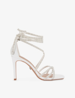 CARVELA: Paparazzi Tie Faux-Leather Heeled Sandals
