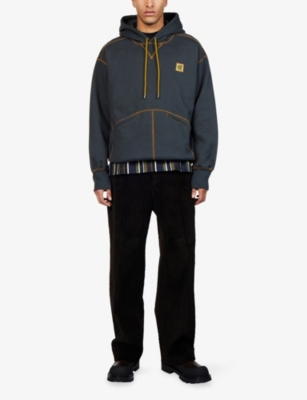 Carhartt Mens Nd Black Yellow  Wip X Nicholas Daley Cotton-blend Hoody In Black
