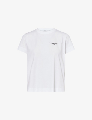 GIVENCHY: Brand-Print Regular-Fit Cotton-Jersey T-Shirt