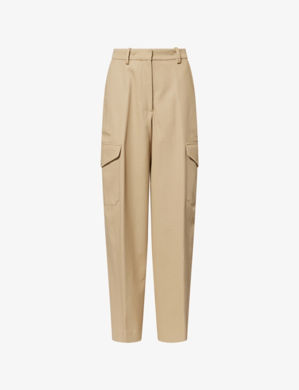 Cocoon Straight-Leg Cotton-Wool Blend Trousers