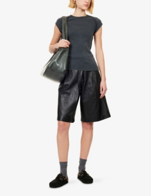 FREE PEOPLE: Ever Had Ribbed Stretch-Cotton T-Shirt