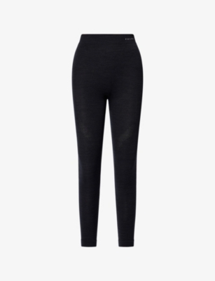 Falke Womens  Ergonomic Sport System Thermal Wool-tech Leggings In Black