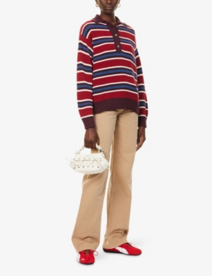 DAMSON MADDER: Ilona Rugby Striped Cotton Jumper