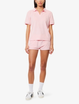 HUNZA G: Towelling Short-Sleeves Cotton-Jersey Polo Shirt