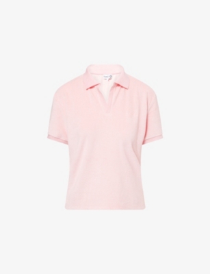 HUNZA G: Towelling Short-Sleeves Cotton-Jersey Polo Shirt