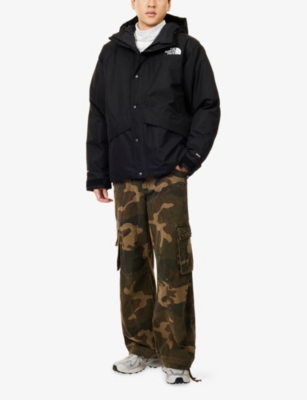 The North Face Mountain Down Jacket Hooded Long Sleeves In Black