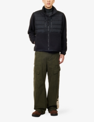 The North Face Mens Black Rmst Denali Tek High-neck Fleece-down Jacket Xl In Black