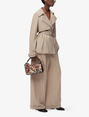 Loewe Womens Notched-lapel Cotton Jacket Beige In Neutral