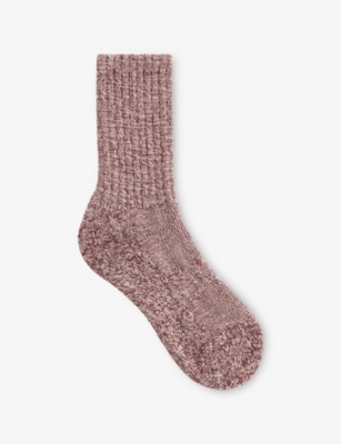 WHISTLES: Chunky Marl Stretch-Cotton Ankle Socks