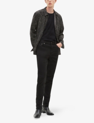 The Kooples Mens Black Slim-fit Mid-rise Stretch-denim Jeans In Black