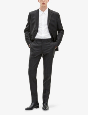 THE KOOPLES: Slim-Fit Straight-Leg Checked Stretch-Wool Trousers