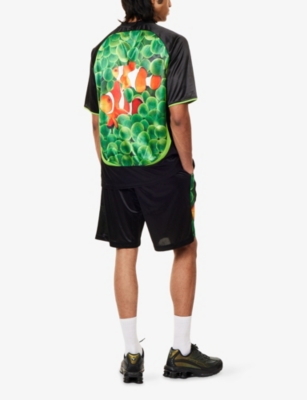 PLEASURES X BOILER ROOM: PLEASURES x Boiler Room Aqua Soccer Jersey T-Shirt