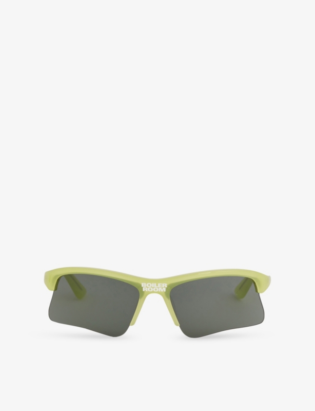 PLEASURES x Boiler Room Active Irregular-Frame Acetate Sunglasses