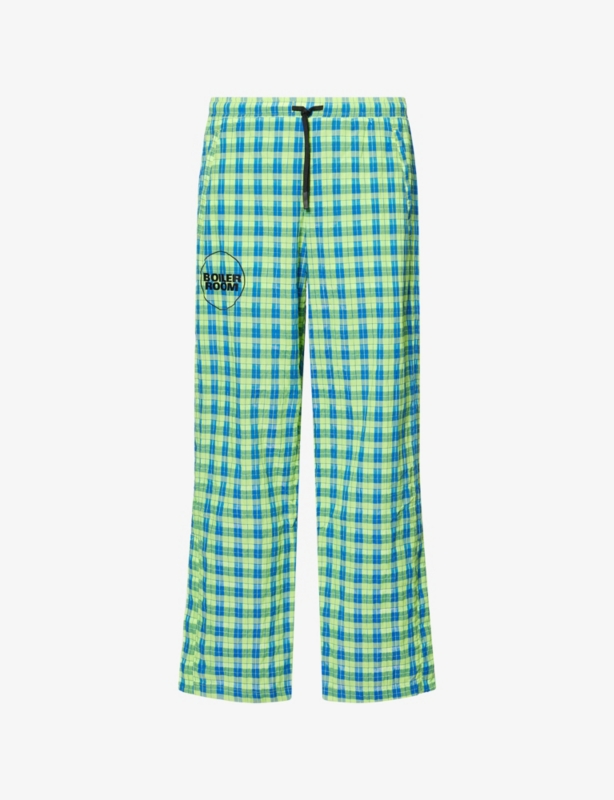 PLEASURES x Boiler Room Practice Check-Print Cotton-Blend Jogging Bottoms
