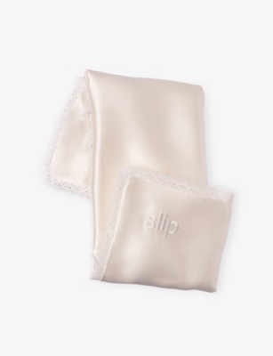 Slip Queen Lace-trim Gift Set In White
