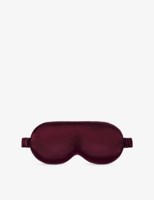 Slip Crimson Contour Silk Sleep Mask In Transparent