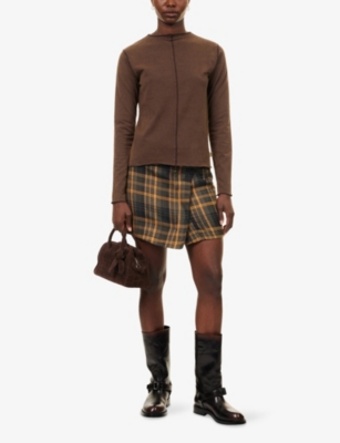 HERESY: Check Woven Mini Skirt