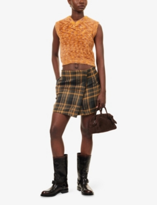 HERESY: Spumous V-Neck Knit Vest