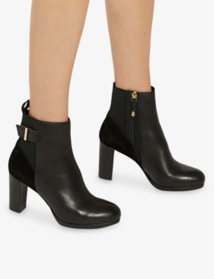 DUNE: Olens Leather Heeled Ankle Boots