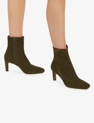 DUNE: Ovation Suede Heeled Ankle Boots