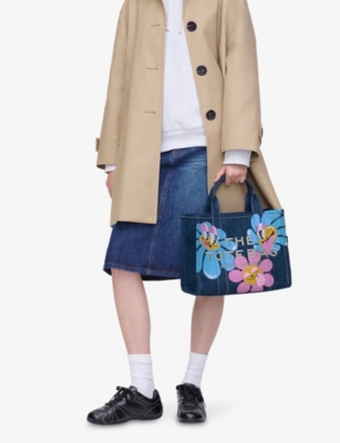 Marc Jacobs Womens Medium Wash Multi  X Hattie Stewart The Medium Denim Tote Bag