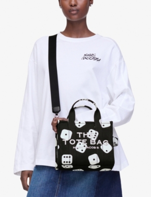 Marc Jacobs Womens Black/white  X Derrick Adams The Small Canvas Tote Bag In Multi