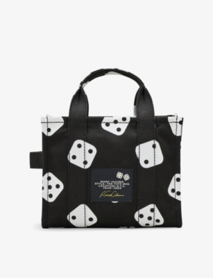 Marc Jacobs Womens Black/white  X Derrick Adams The Small Canvas Tote Bag In Multi