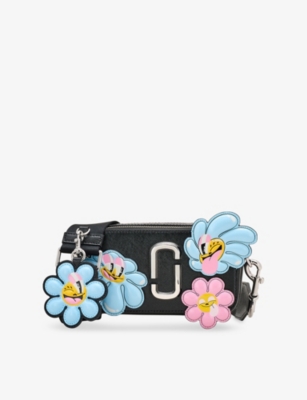 Marc Jacobs Womens Black Multi Hattie Stewart X  The Snapshot Leather Cross-body Bag In Multi
