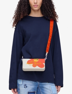 Marc Jacobs Womens White Multi  X David Shrigley Mini Leather Cross-body Bag In Multi