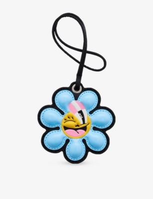 Marc Jacobs Womens Blue Multi  X Hattie Stewart Daisy Mirror Leather Bag Charm In Blue