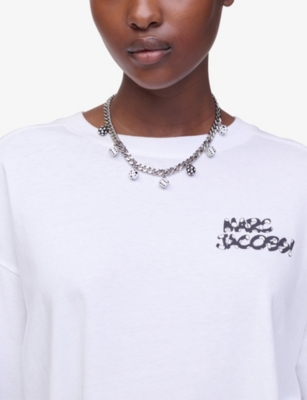 MARC JACOBS: Marc Jacobs x Derrick Adams Dice Charm Brass Necklace