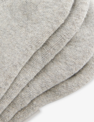 CALVIN KLEIN: Monogram Stretch-Cotton Trainer Socks Pack of Two