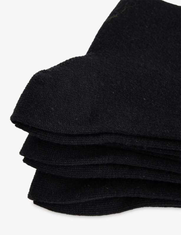 Logo Stretch-Cotton Crew Socks Pack of Three