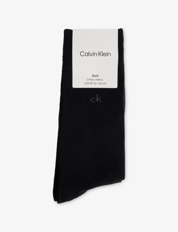 Logo Stretch-Cotton Crew Socks Pack of Three