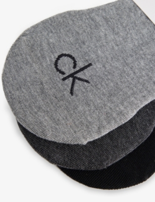 CALVIN KLEIN: High-Cut Stretch-Cotton No-Show Socks