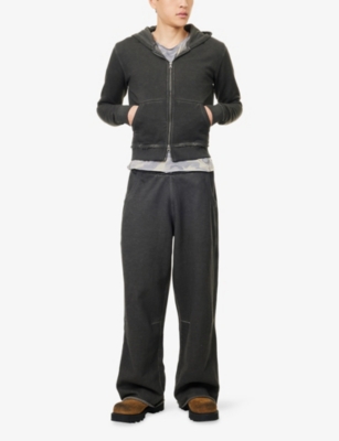 JADED LONDON: Anthracite Monster Long-Sleeve Cotton-Jersey Hoody