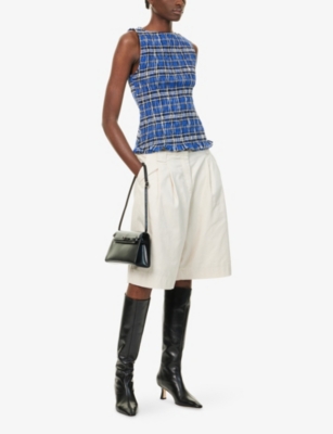 AMY LYNN: Sonya Shirred Cotton-Poplin Top