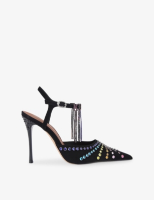 Kurt Geiger Crystal-embellished Heels In Black
