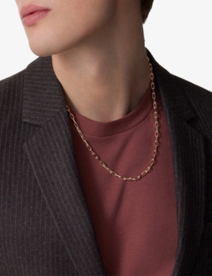 CARTIER: Santos de Cartier Small 18ct Rose-Gold Chain Necklace