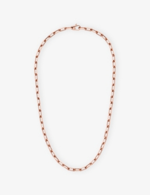 CARTIER: Santos de Cartier Small 18ct Rose-Gold Chain Necklace