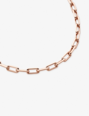 CARTIER: Santos de Cartier Medium 18ct Rose-Gold Chain Necklace